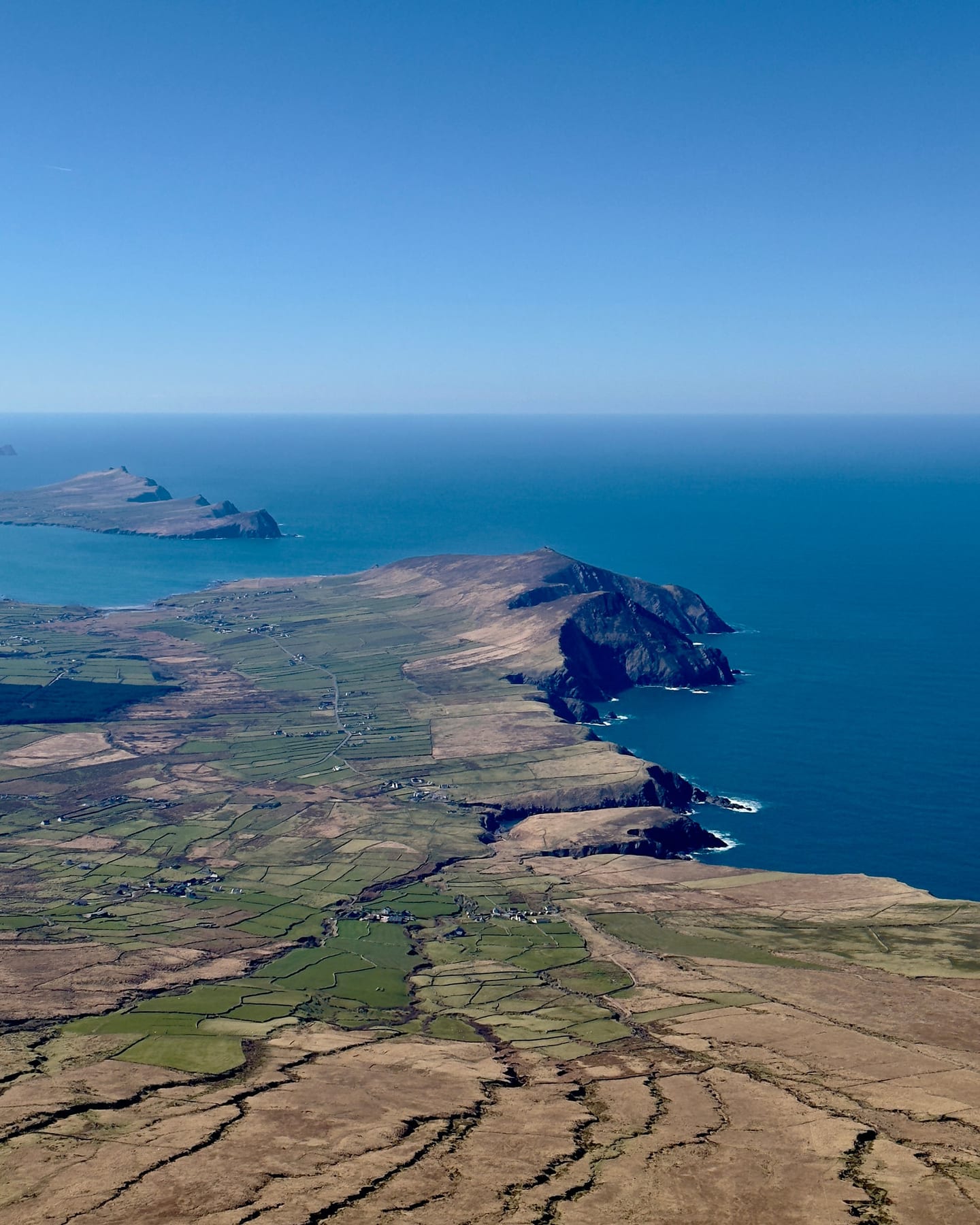 Western Dingle fields and headlands meeting the Atlantic